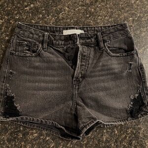 Hidden Black Wash Denim Shorts - S